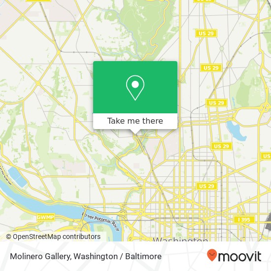 Mapa de Molinero Gallery, 2602 Connecticut Ave NW