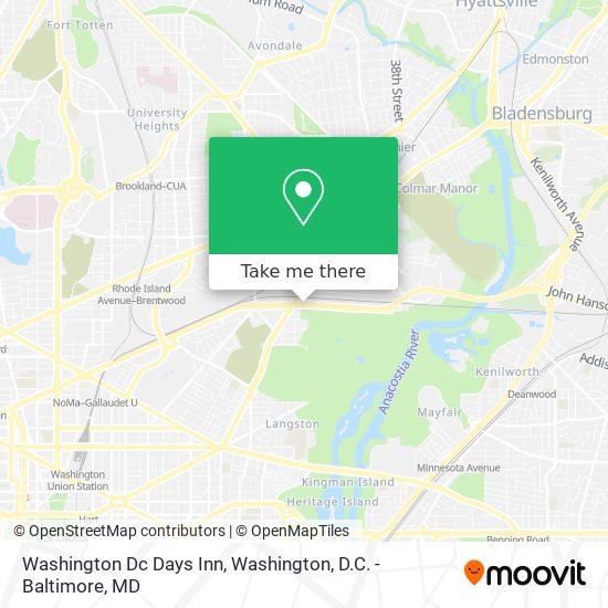 Mapa de Washington Dc Days Inn