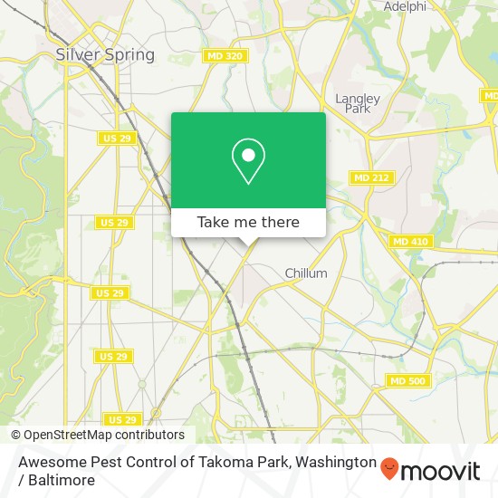 Awesome Pest Control of Takoma Park, 6400 New Hampshire Ave map