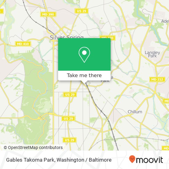Mapa de Gables Takoma Park, 7035 Blair Rd NW