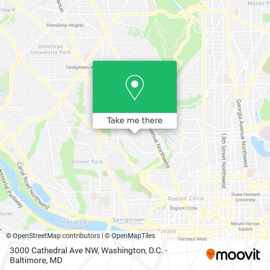 Mapa de 3000 Cathedral Ave NW