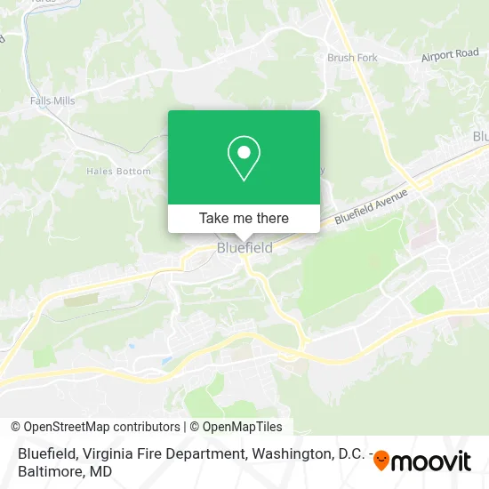 Bluefield, Virginia Fire Department map