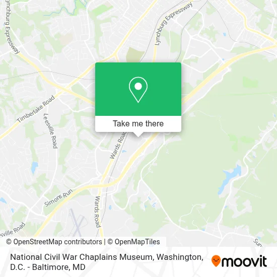 National Civil War Chaplains Museum map