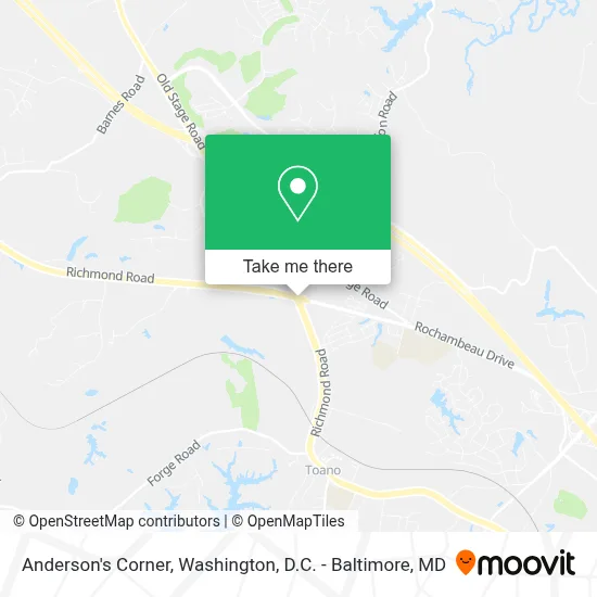 Anderson's Corner map