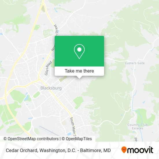 Cedar Orchard map
