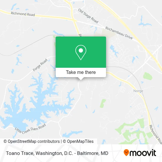 Toano Trace map