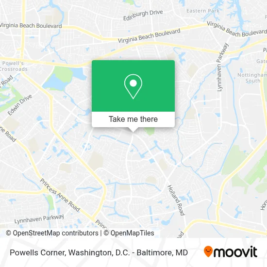 Powells Corner map