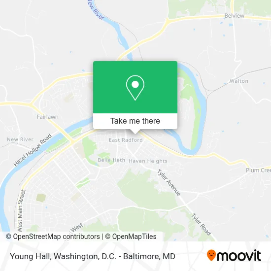 Young Hall map
