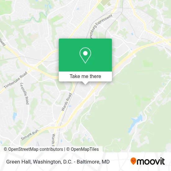 Green Hall map