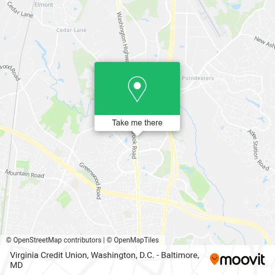 Virginia Credit Union map