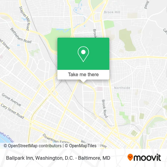 Ballpark Inn map