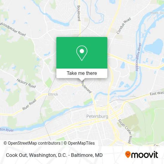 Cook Out map