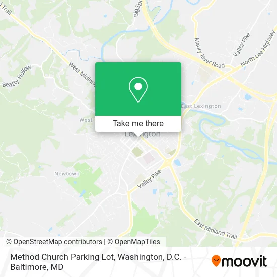 Method Church Parking Lot map