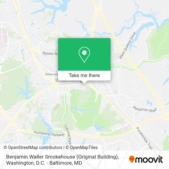 Benjamin Waller Smokehouse (Original Building) map