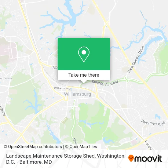 Landscape Maintenance Storage Shed map