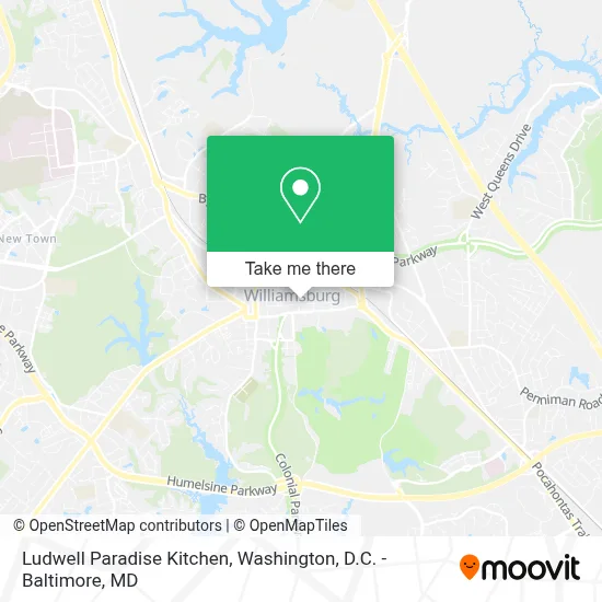 Ludwell Paradise Kitchen map