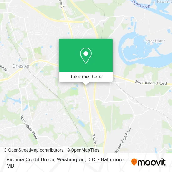 Virginia Credit Union map
