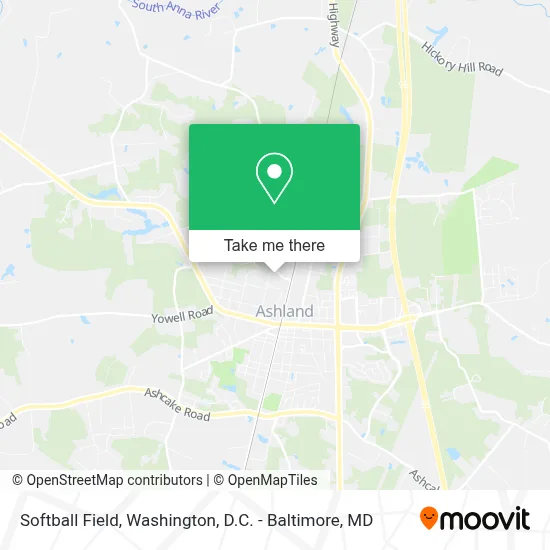 Softball Field map