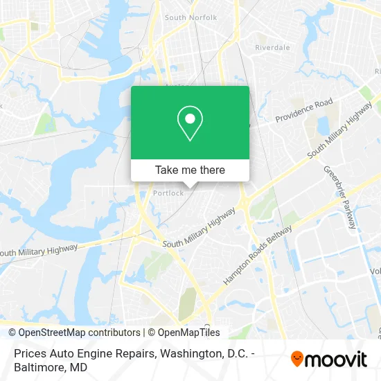 Prices Auto Engine Repairs map