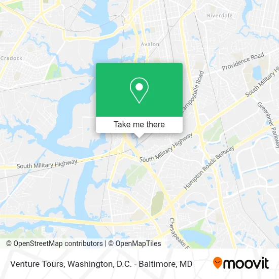 Venture Tours map