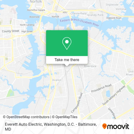Everett Auto Electric map