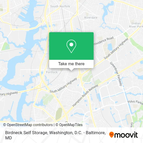 Birdneck Self Storage map