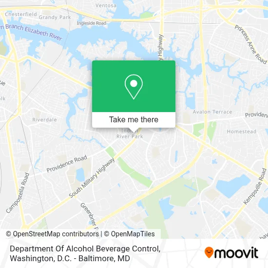 Department Of Alcohol Beverage Control map