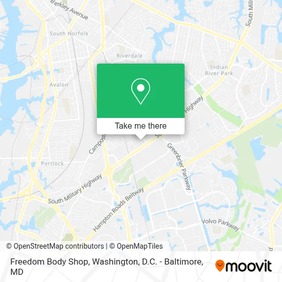 Freedom Body Shop map