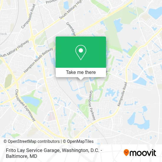 Frito Lay Service Garage map