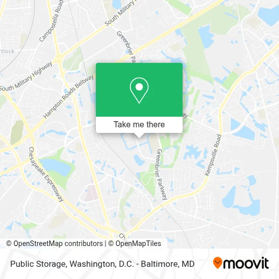 Public Storage map