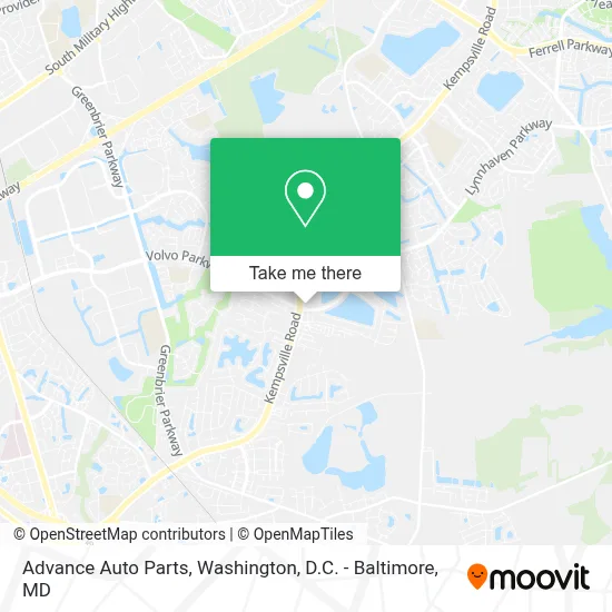 Advance Auto Parts map