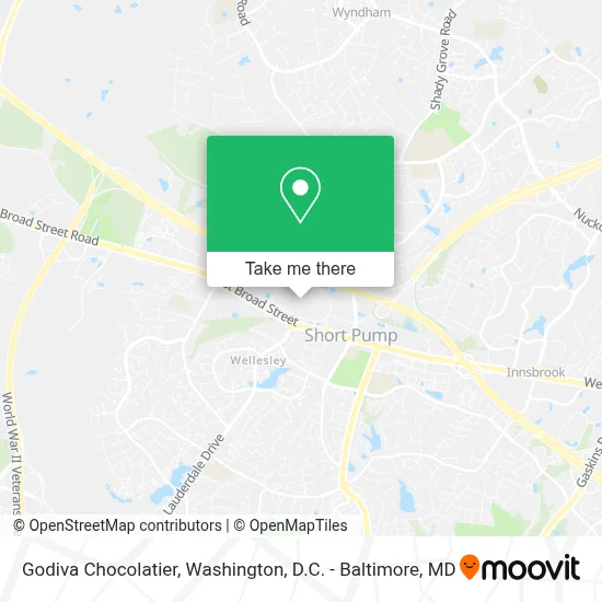 Godiva Chocolatier map