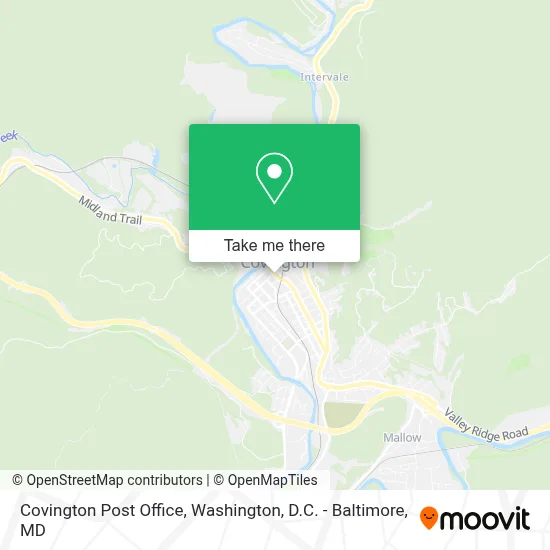 Covington Post Office map