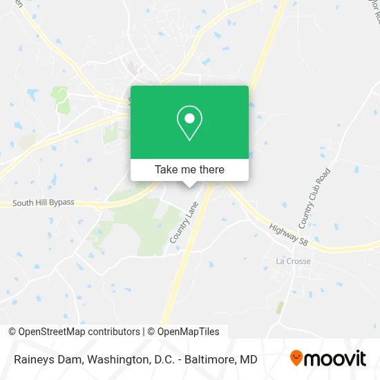 Raineys Dam map
