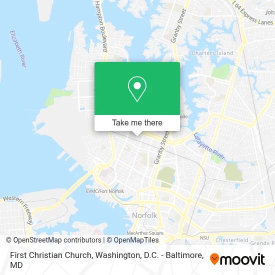 First Christian Church map
