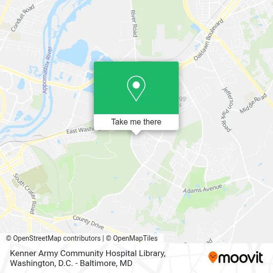 Kenner Army Community Hospital Library map