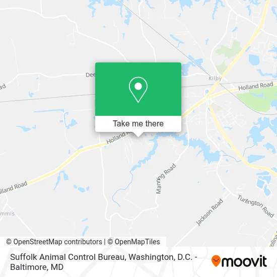 Suffolk Animal Control Bureau map