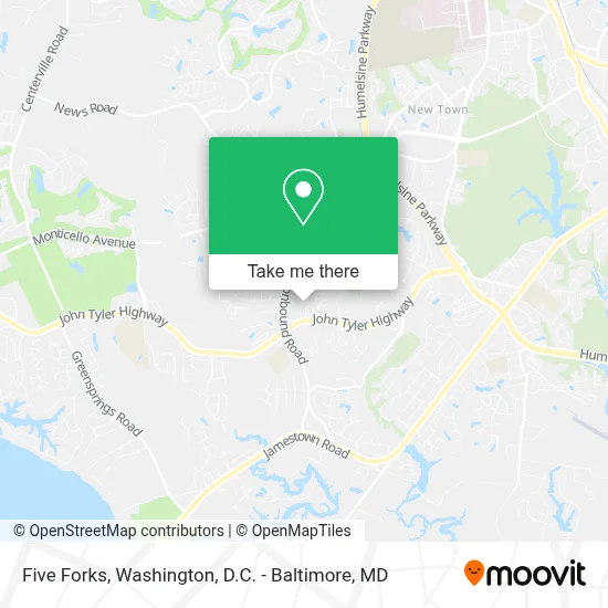 Five Forks map