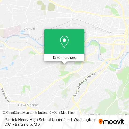 Patrick Henry High School Upper Field map
