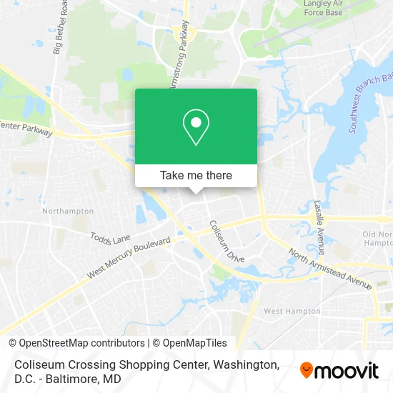 Coliseum Crossing Shopping Center map