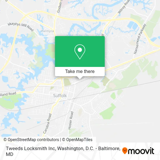 Tweeds Locksmith Inc map
