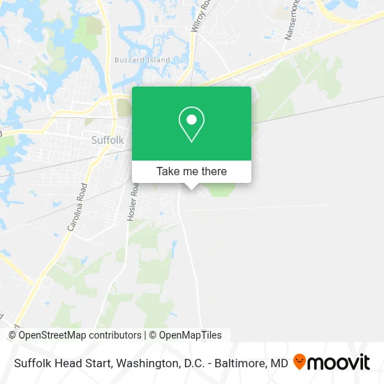 Suffolk Head Start map