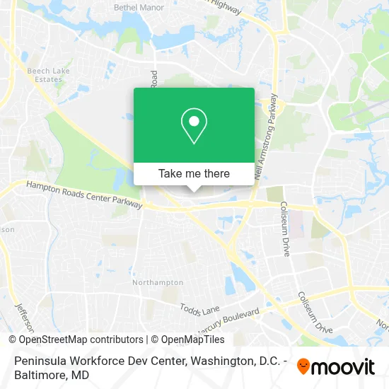 Peninsula Workforce Dev Center map