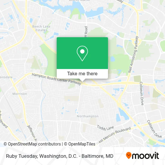 Ruby Tuesday map