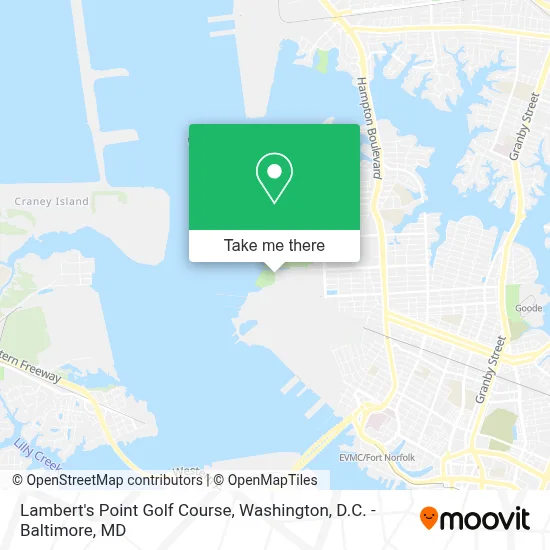 Lambert's Point Golf Course map