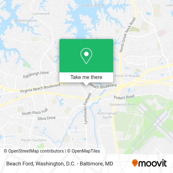 Beach Ford map