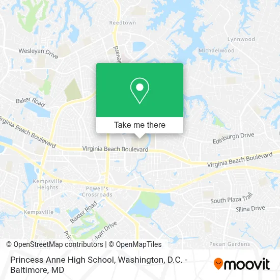 Princess Anne High School map