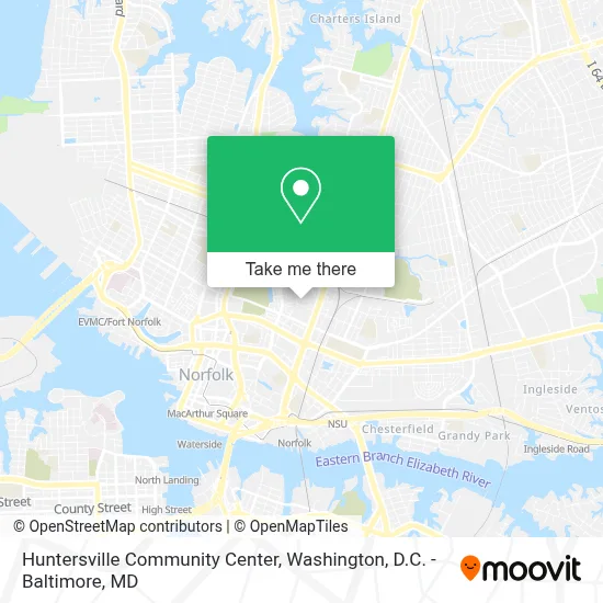 Huntersville Community Center map