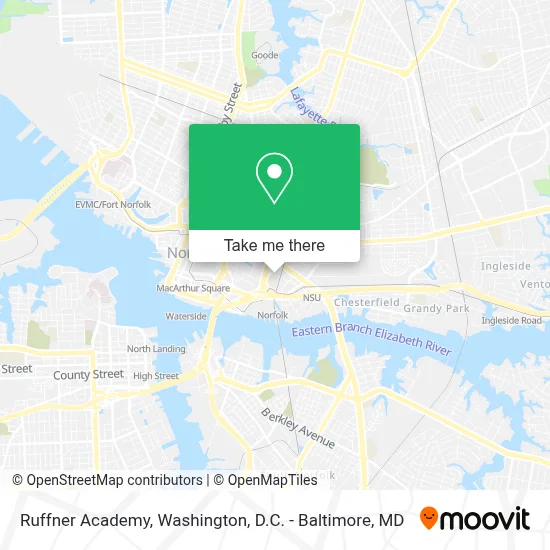 Ruffner Academy map