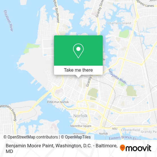 Benjamin Moore Paint map